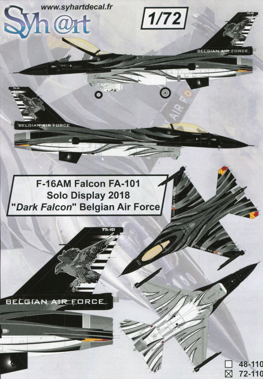 Syhart Decals 1/72 F-16AM FALCON "75 YEARS D-DAY 1944" 349 SQUADRON BELGIAN AF 