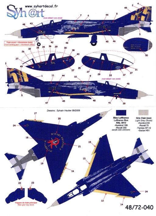 1//72 Decals für Phantom F-4F Flyout Jabo 35  2159